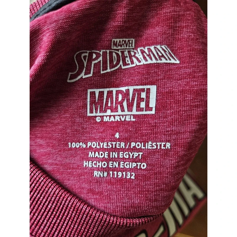 Marvel Spider-Man Kids T-Shirt Size 4 Red Graphic‎ Tee 